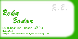 reka bodor business card